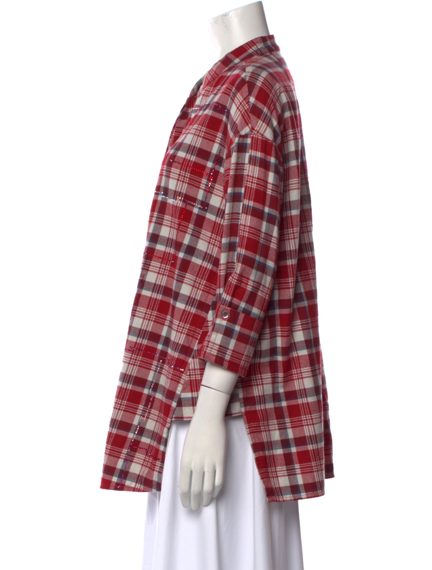 Libertine Plaid Print V-Neck Tunic
