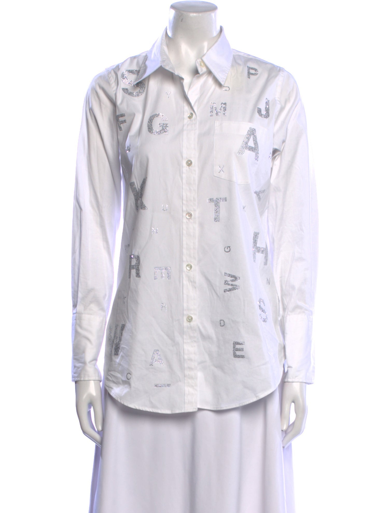 Libertine Printed Long Sleeve Button-Up Top
