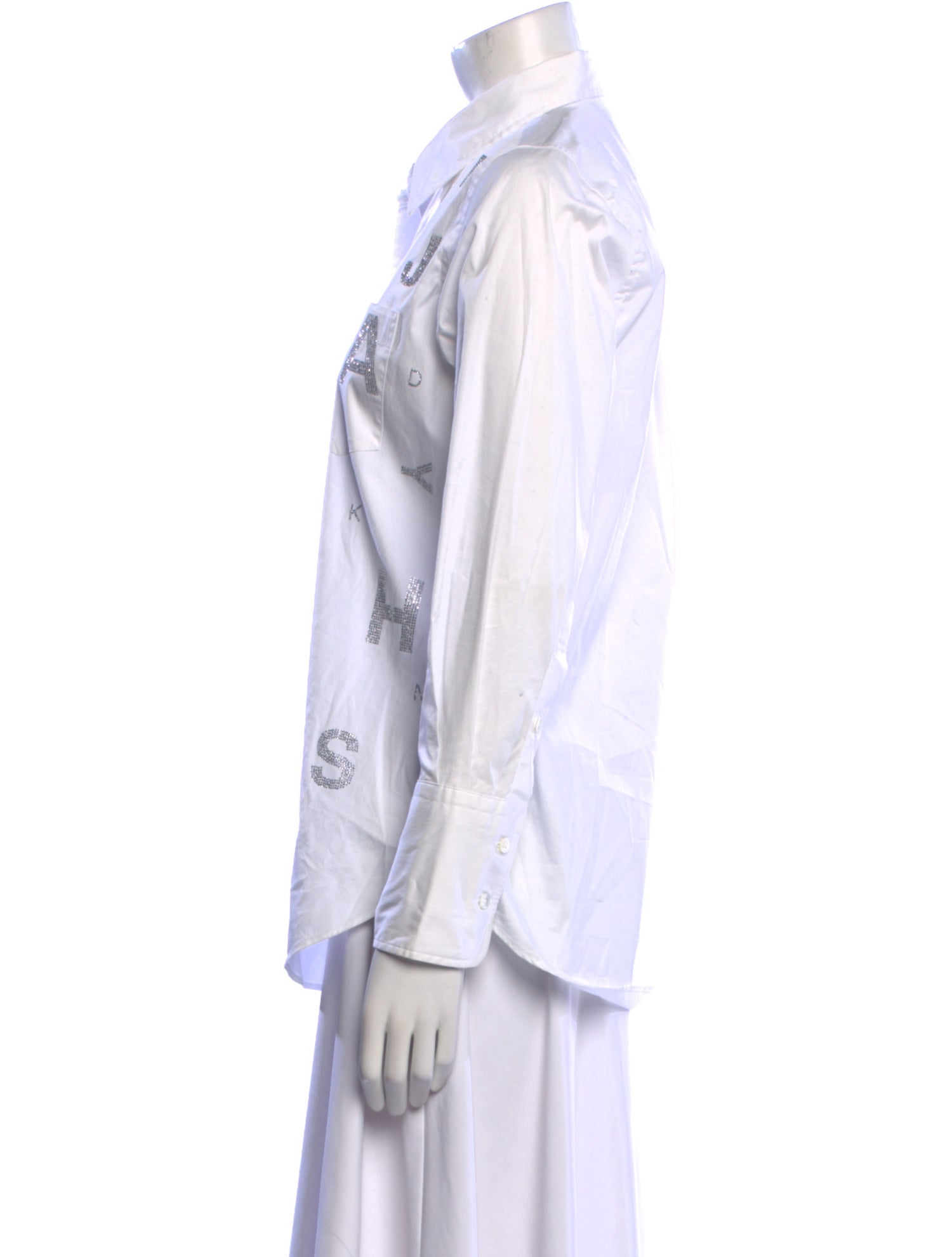 Libertine Printed Long Sleeve Button-Up Top