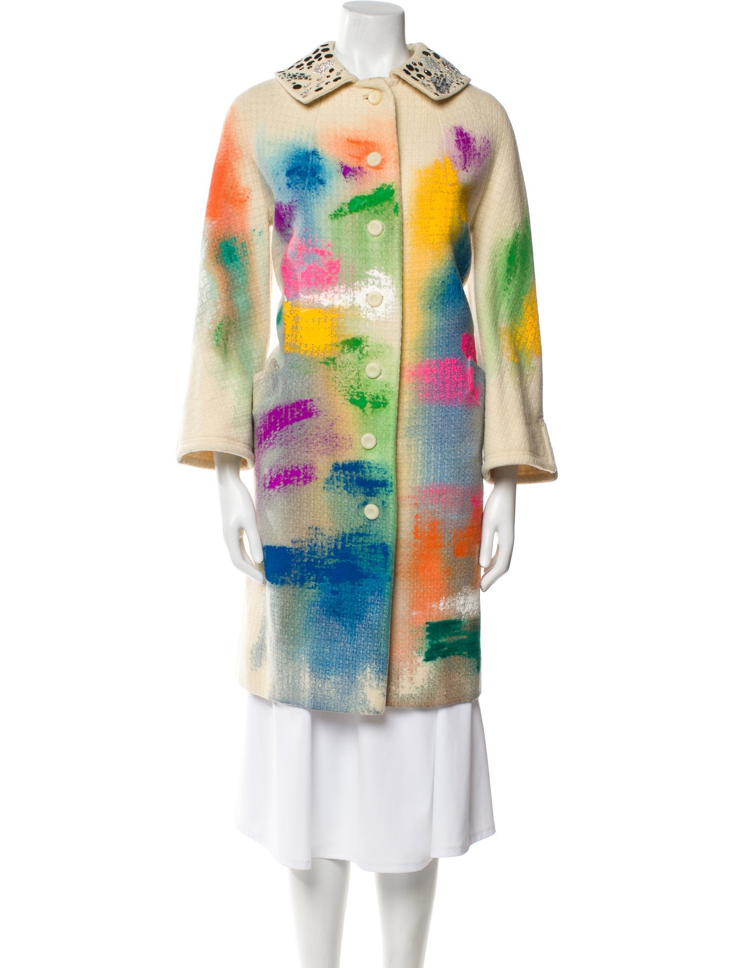 Libertine Tie-Dye Print Trench Coat