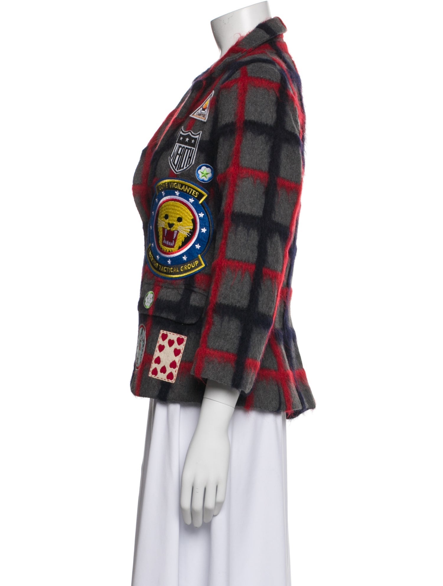 Libertine Plaid Print Blazer