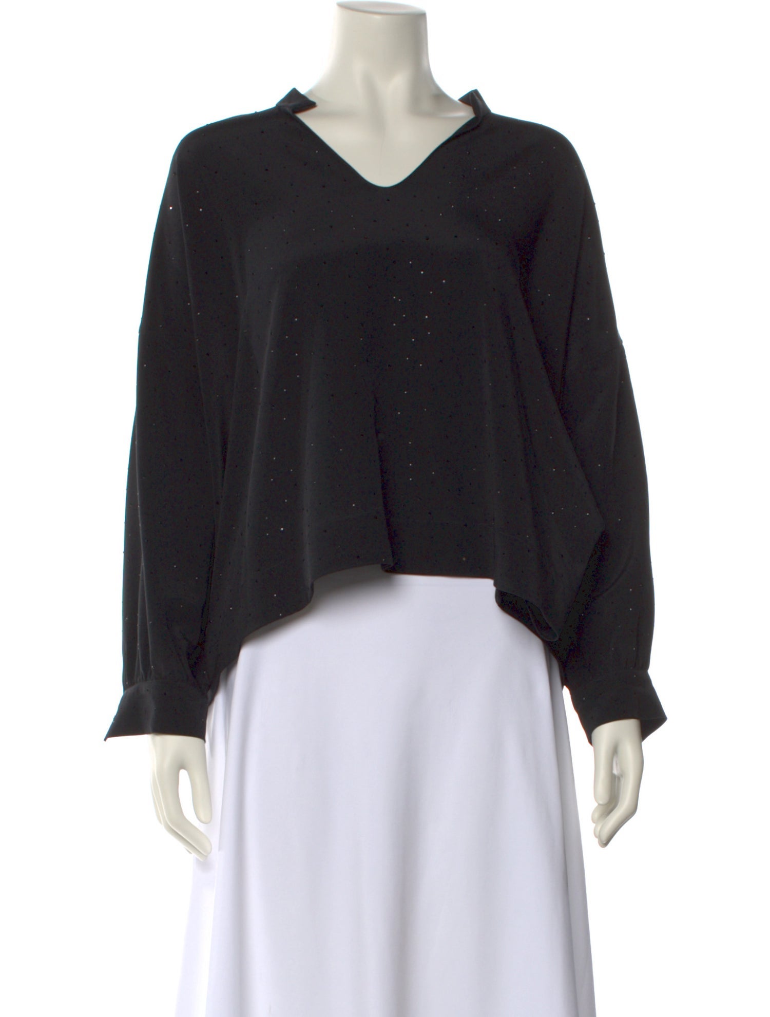 Libertine Silk V-Neck Crop Top