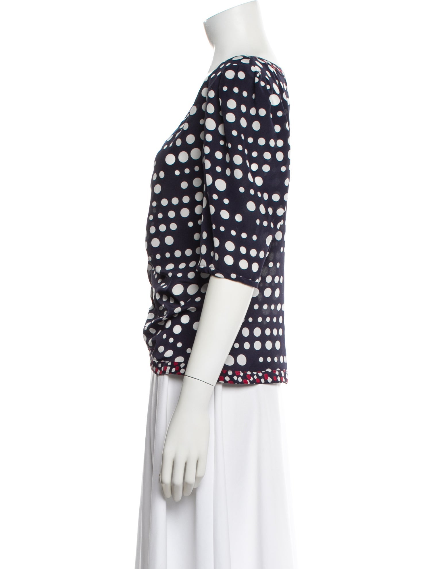 Libertine Silk Polka Dot Print Top