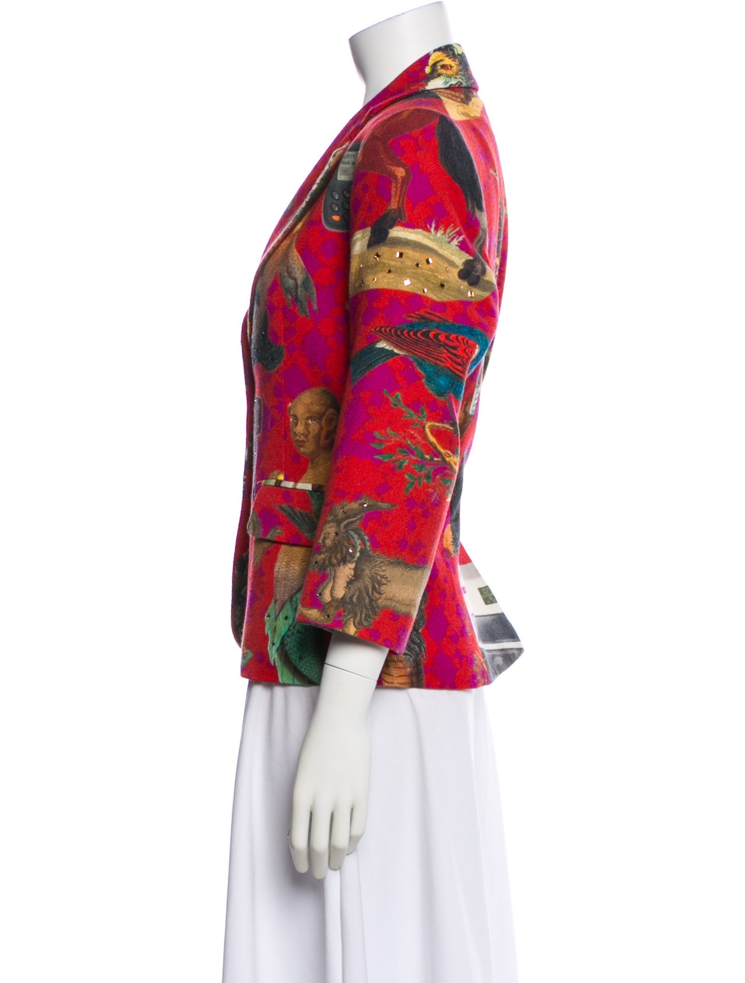 Libertine Virgin Wool Printed Blazer