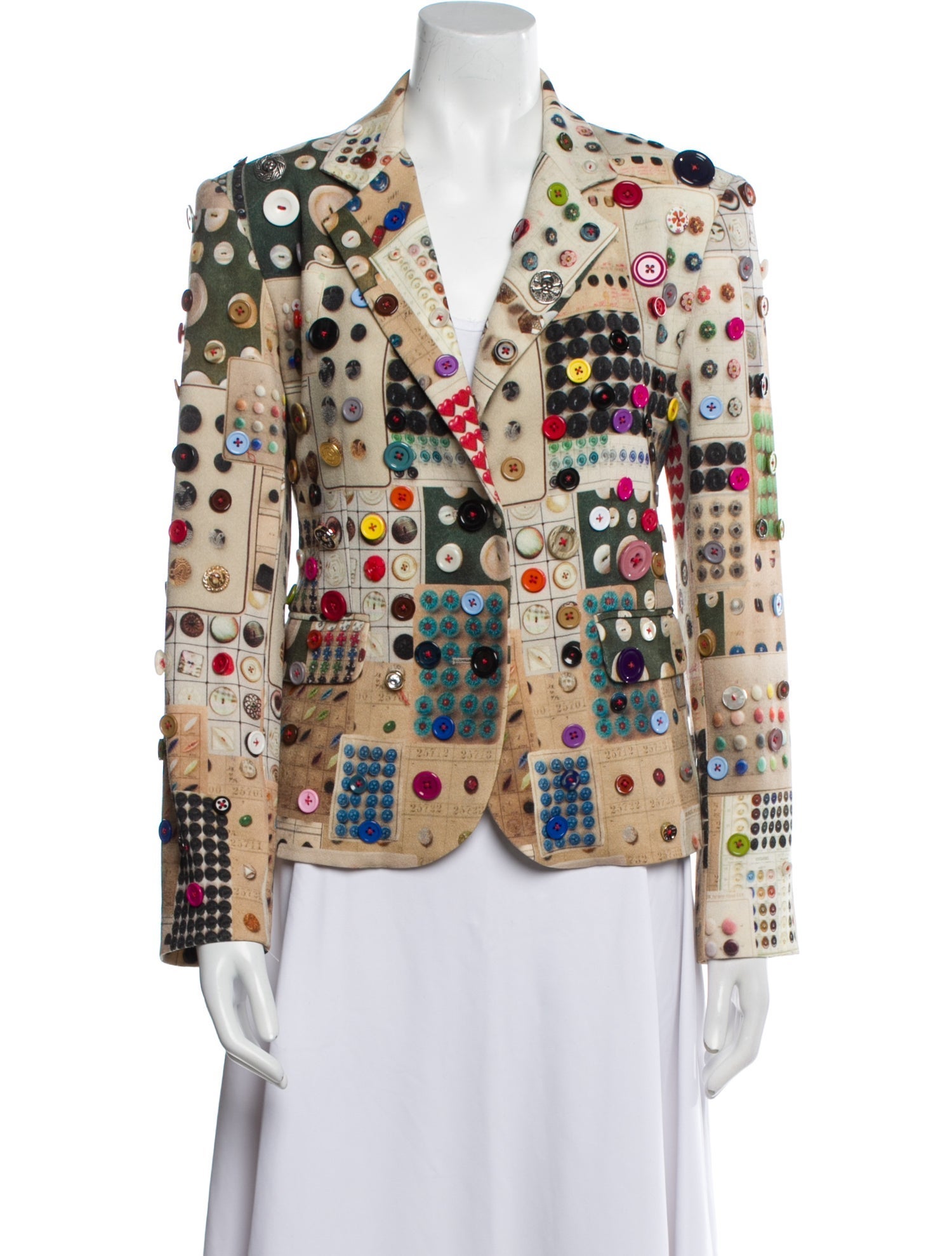 Libertine Wool Printed Blazer