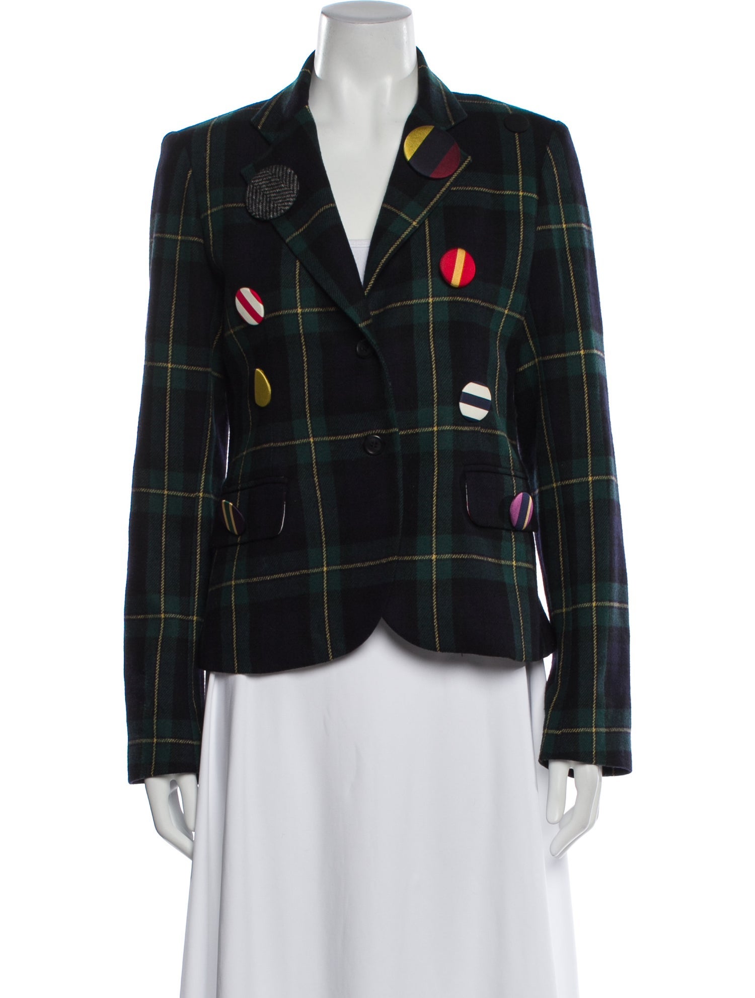Libertine Plaid Print Blazer