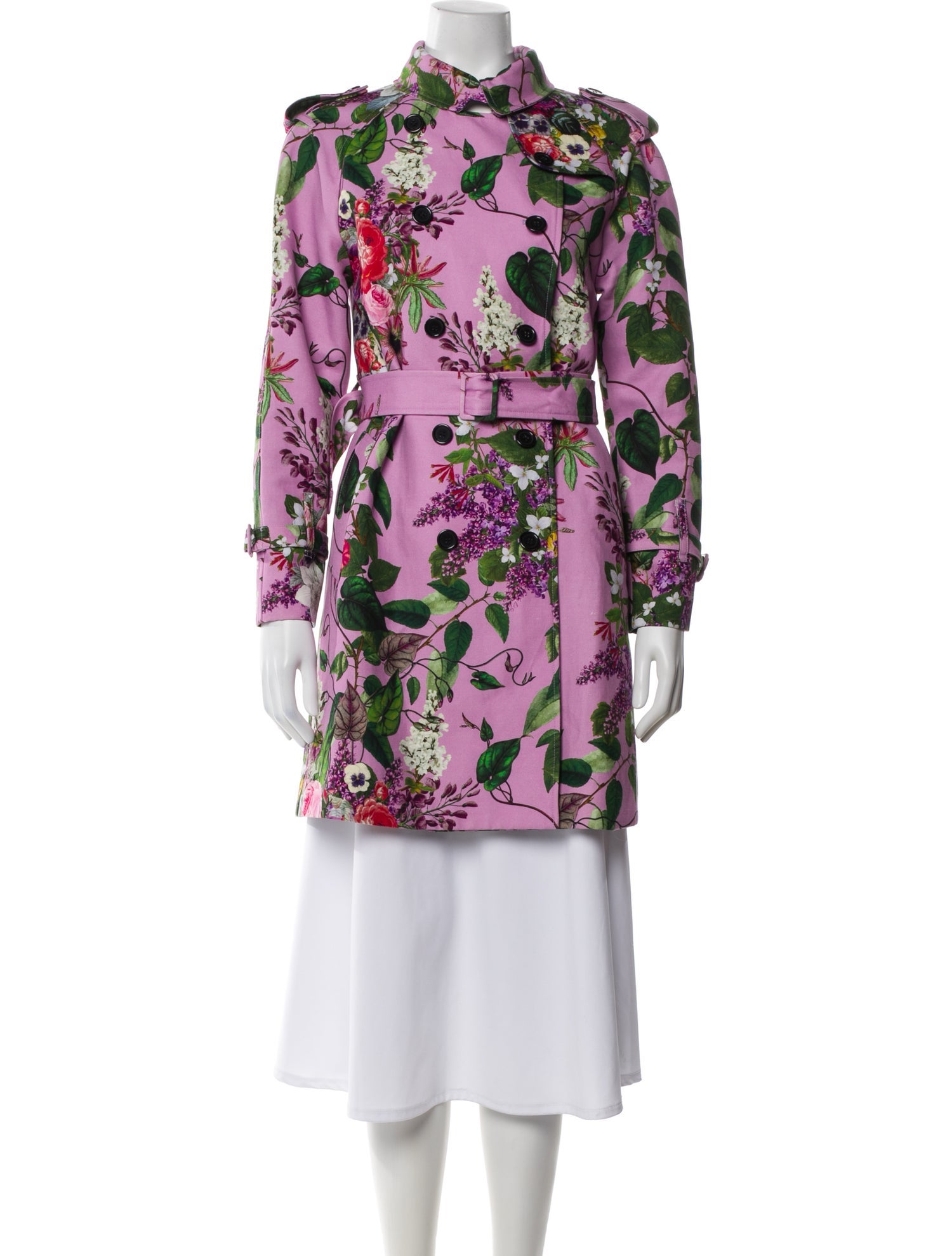 Libertine Floral Print Trench Coat