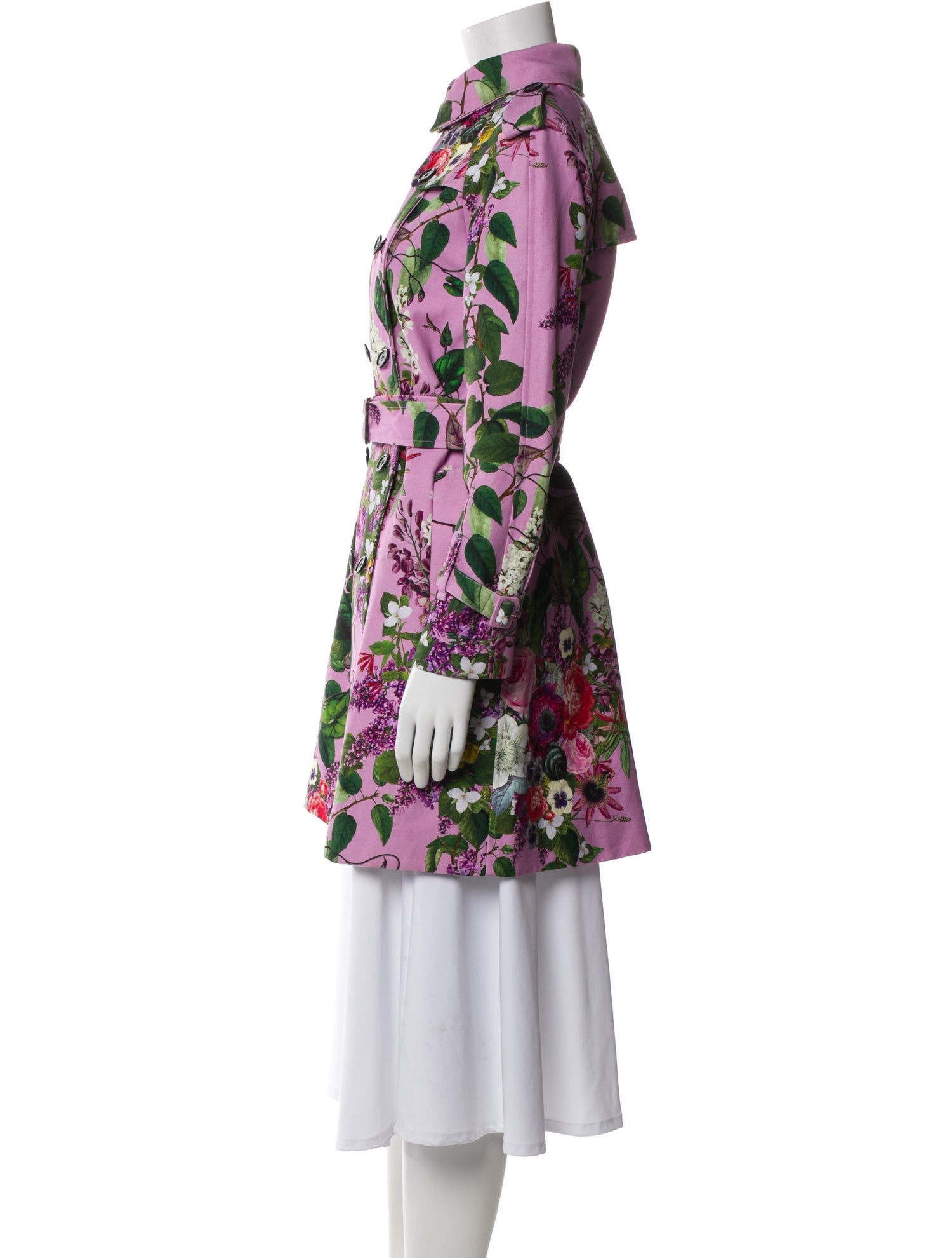 Libertine Floral Print Trench Coat