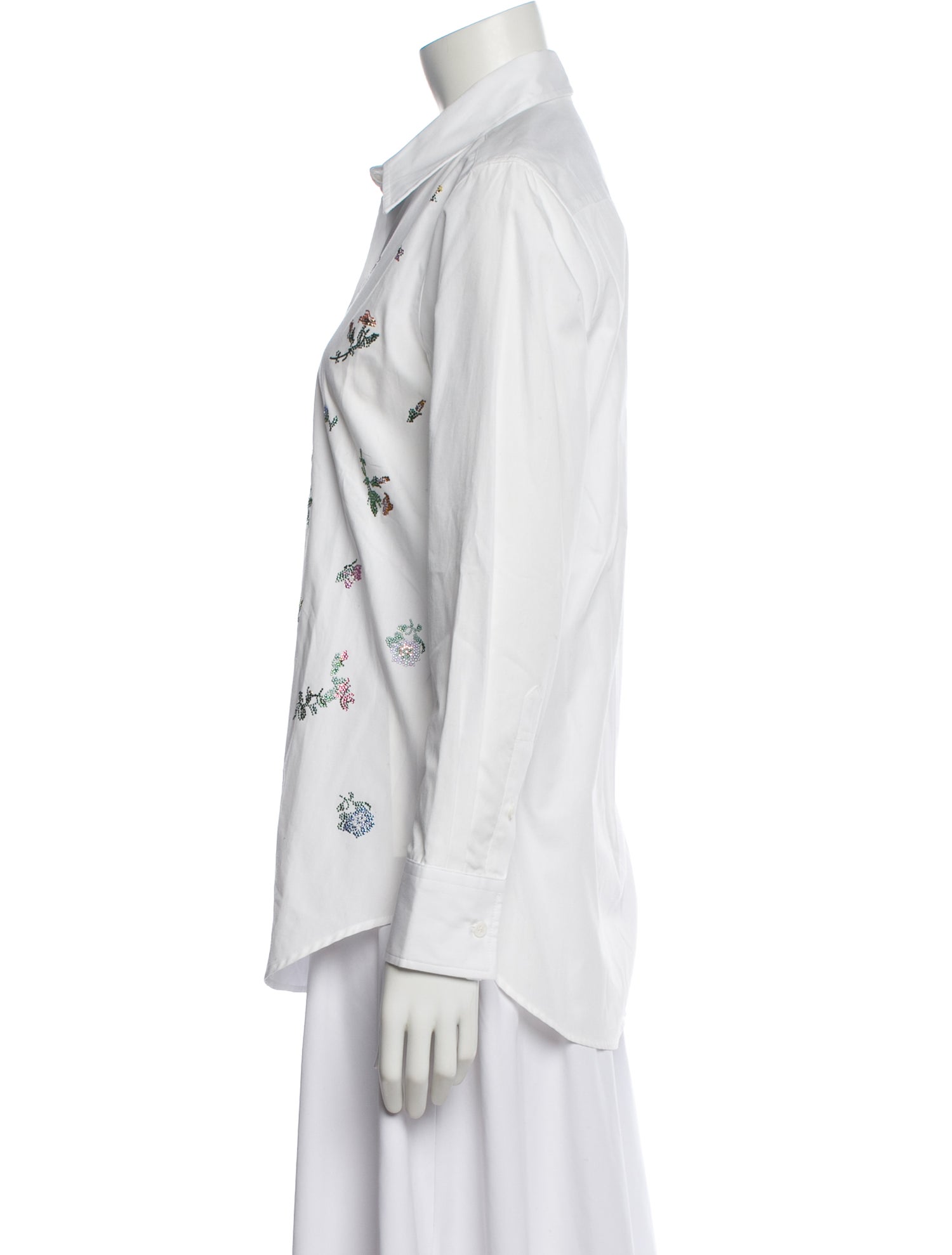 Libertine Floral Print Long Sleeve Button-Up Top