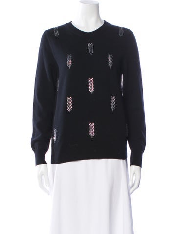 Pre-owned Libertine Cashmere Graphic Print Sweater In Black