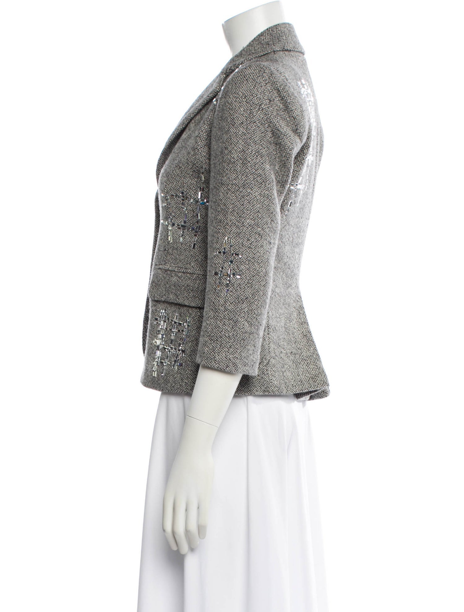 Libertine Wool Tweed Pattern Blazer