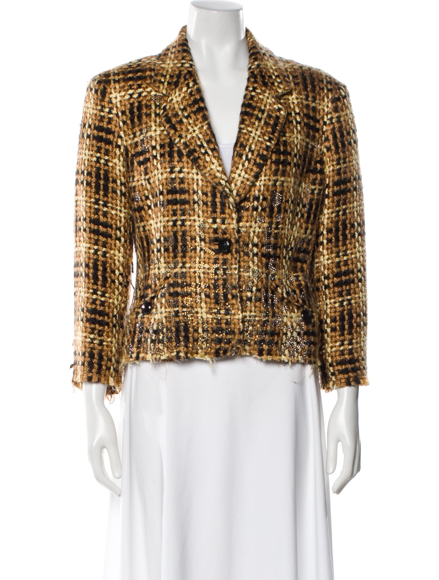 Libertine Plaid Print Blazer