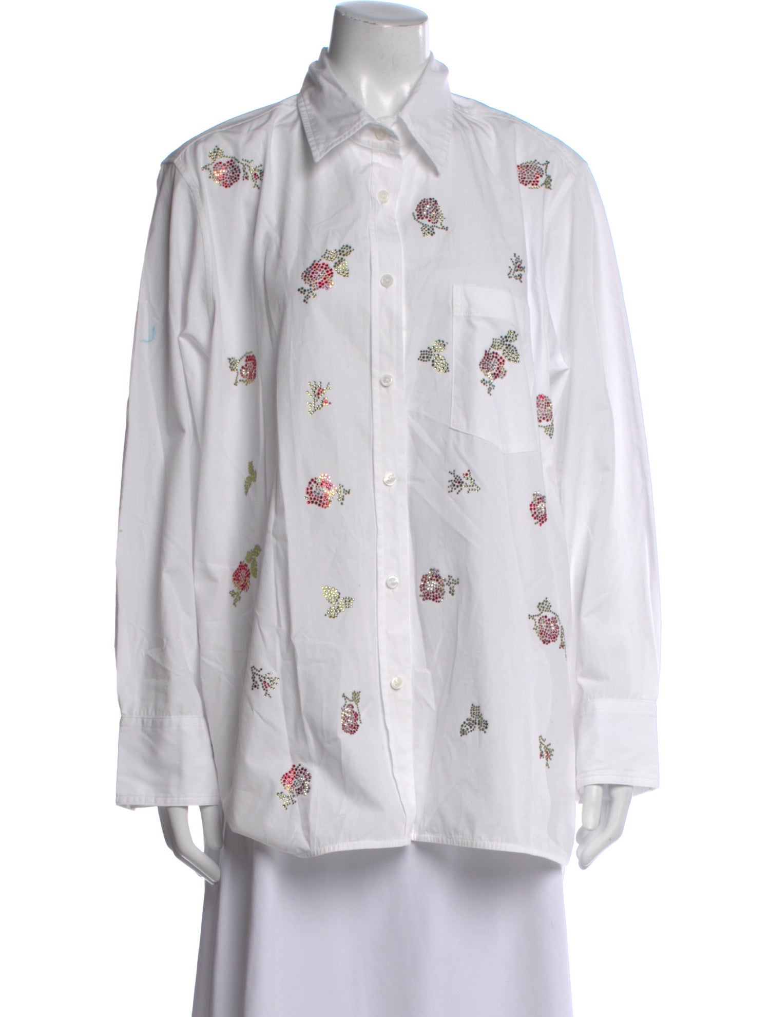 Libertine Floral Print Long Sleeve Button-Up Top