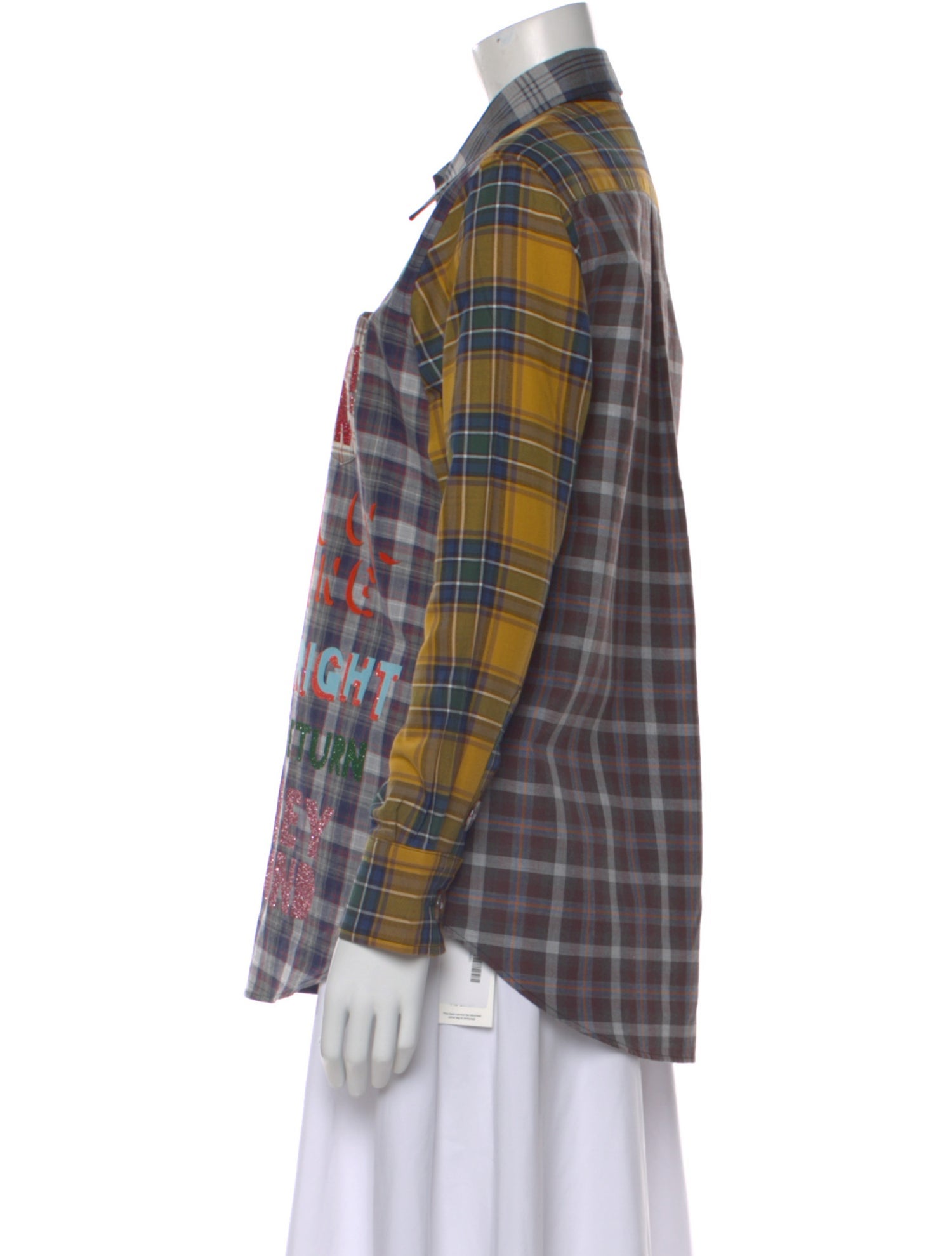 Libertine Graphic Print Long Sleeve Button-Up Top