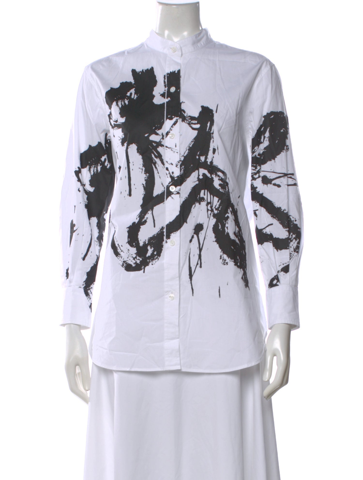 Libertine Graphic Print Long Sleeve Button-Up Top