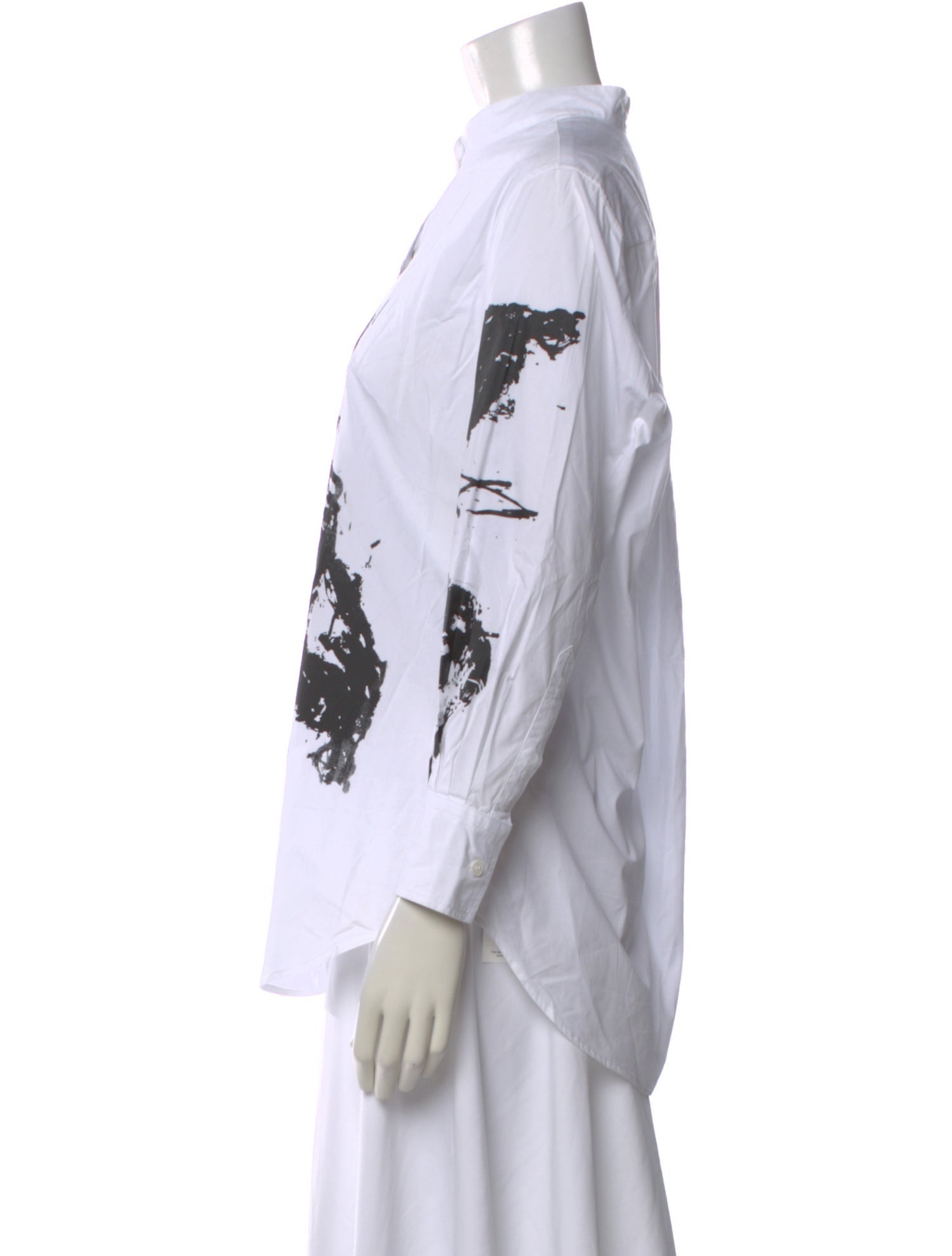 Libertine Graphic Print Long Sleeve Button-Up Top