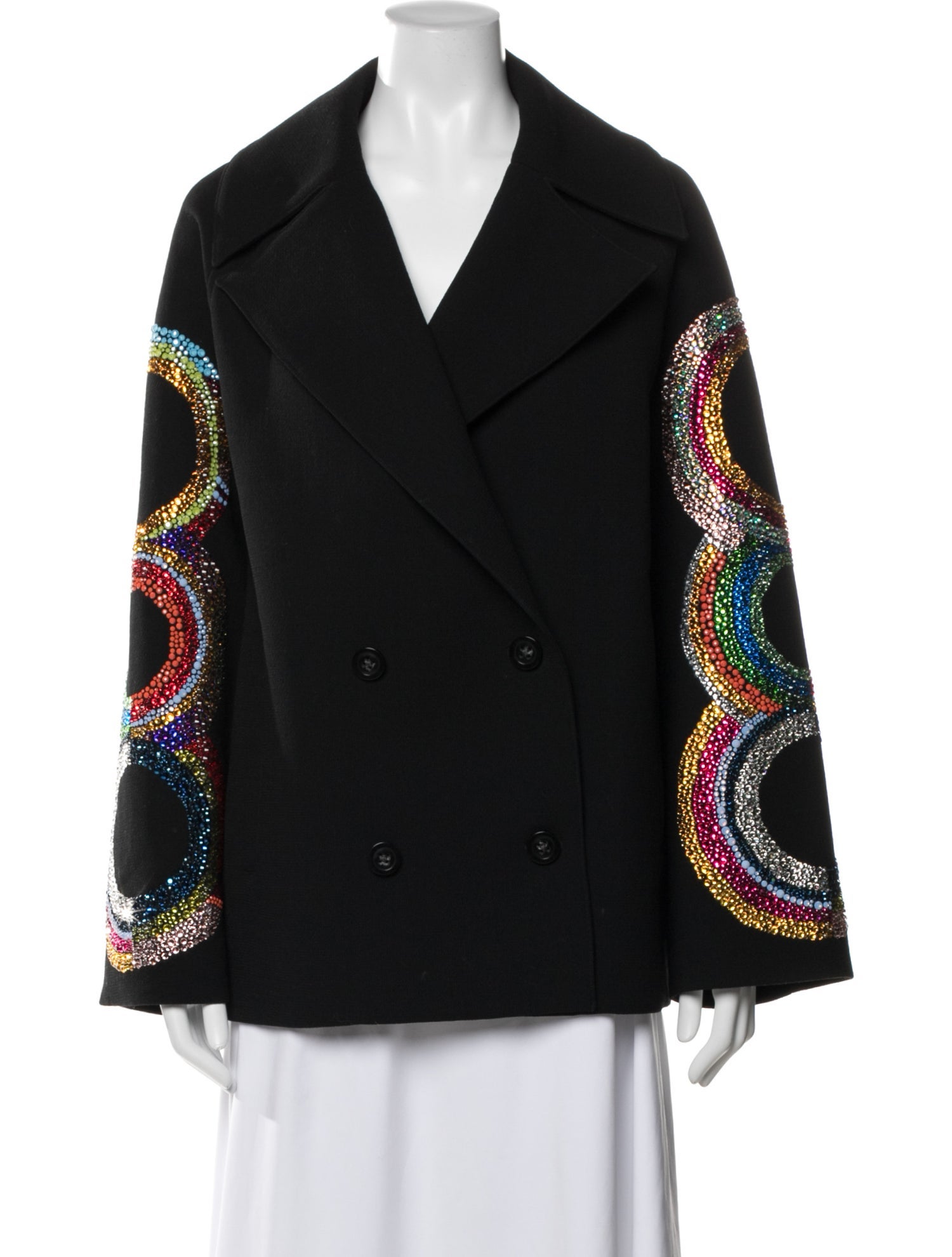 Libertine Wool Graphic Print Coat