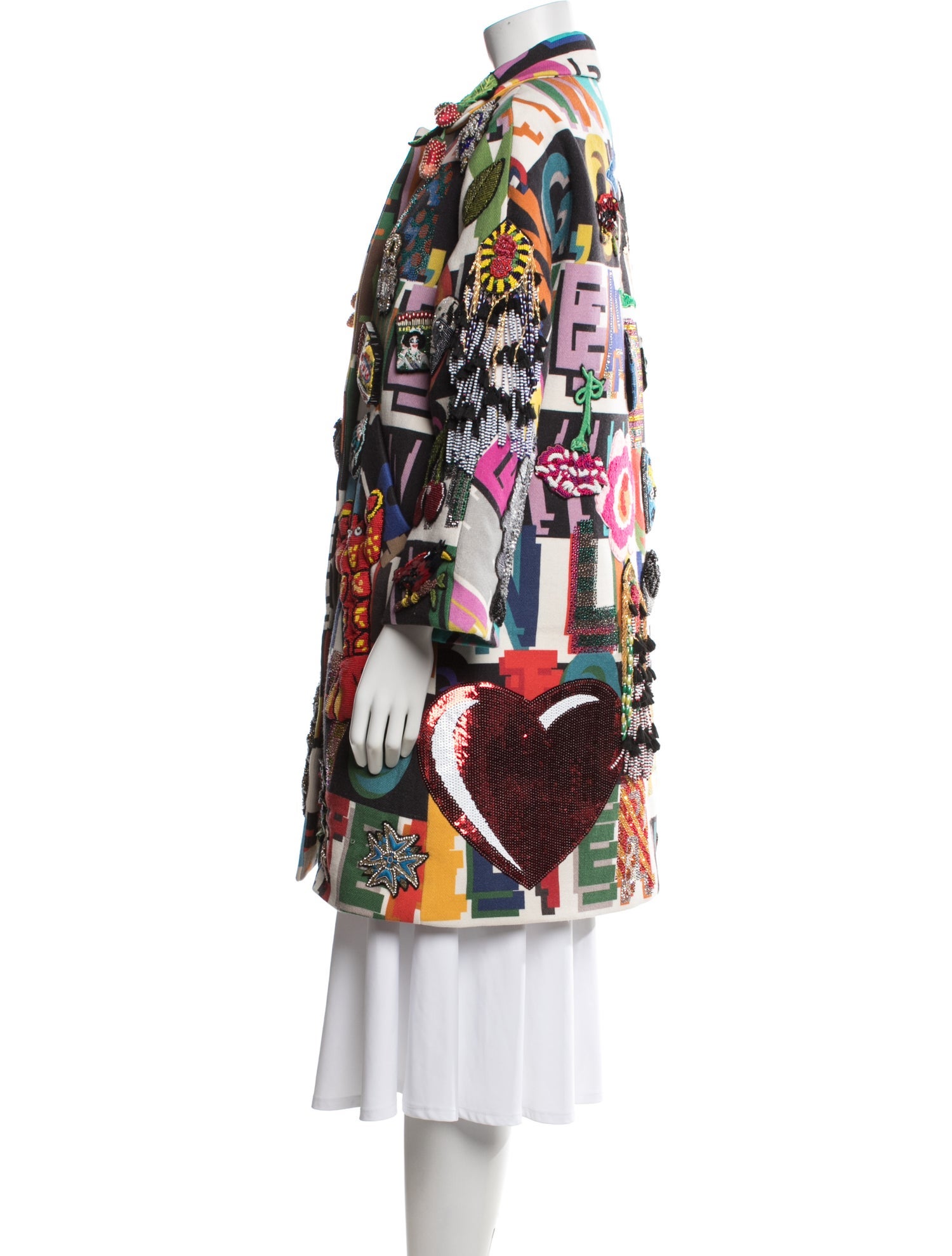 Libertine Wool Graphic Print Coat w/ Tags