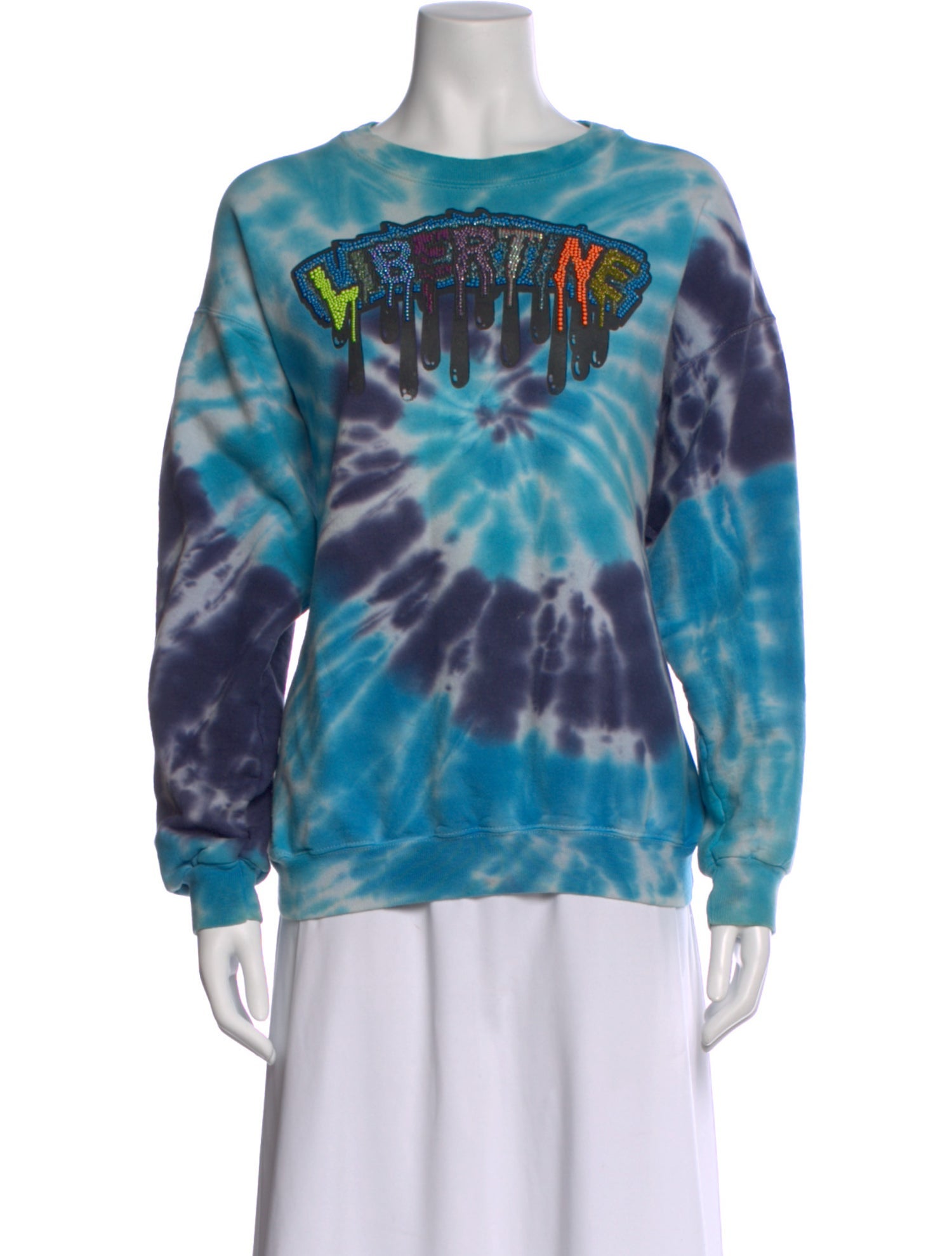 Libertine Tie-Dye Print Crew Neck Sweatshirt
