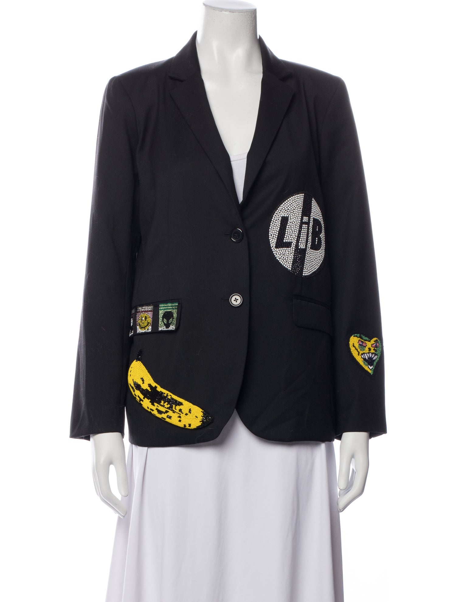Libertine Wool Graphic Print Blazer