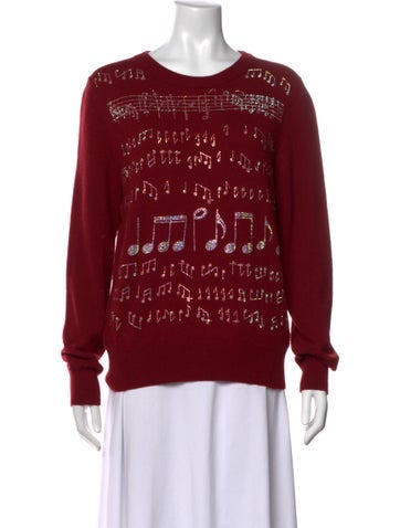 Pre-owned Libertine Graphic Print Crew Neck Sweater In Red