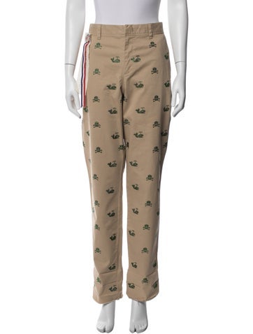 Pre-owned Libertine Graphic Print Straight Leg Pants In Neutrals