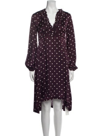 Liviana Conti Polka Dot Print Midi Length Dress