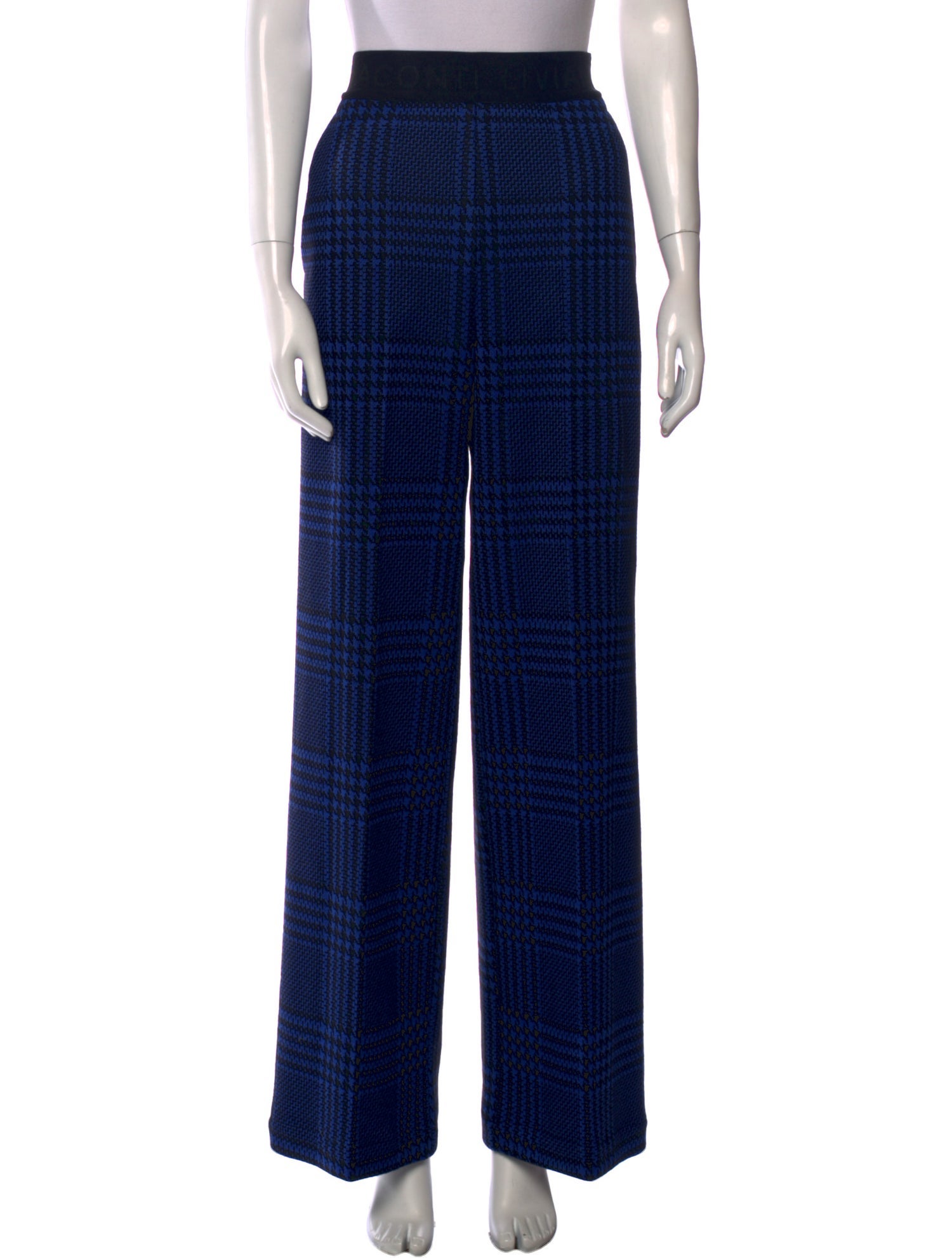 Liviana Conti Plaid Print Wide Leg Pants