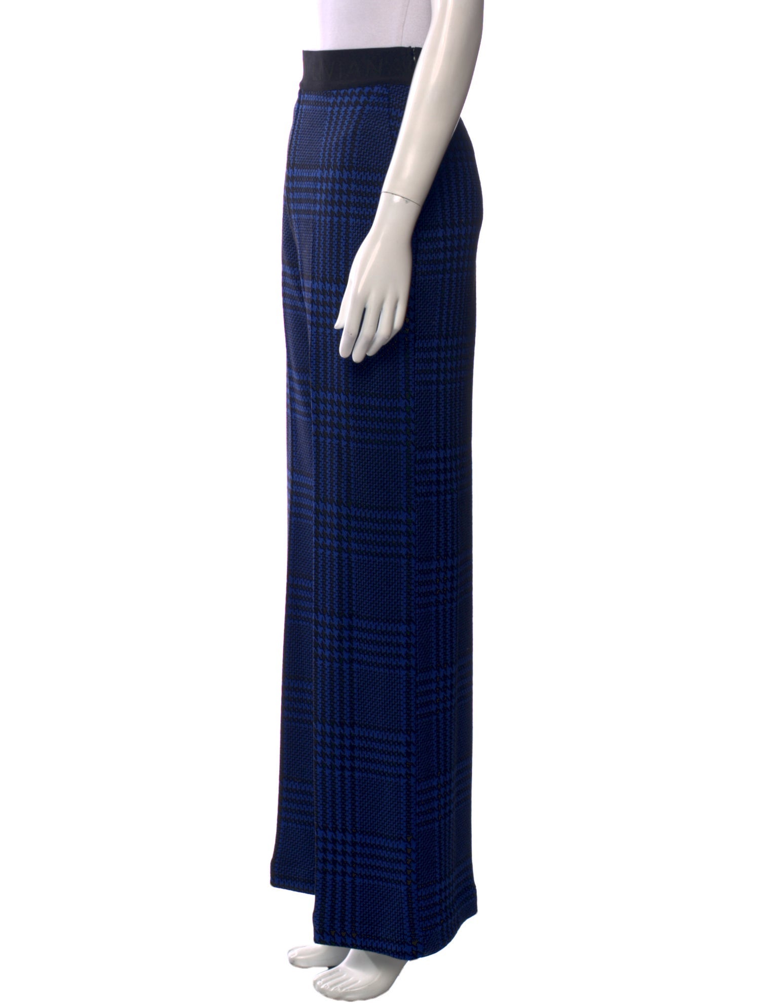 Liviana Conti Plaid Print Wide Leg Pants