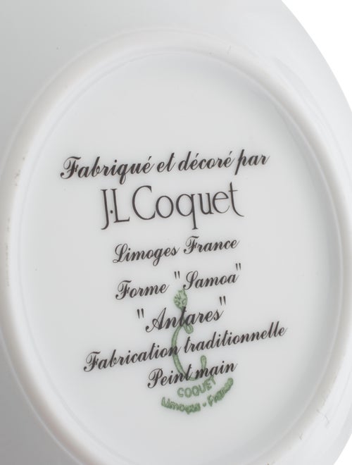 Limoges 12-Piece J.L. Coquet Samoa Antares Teacup & Saucer Set