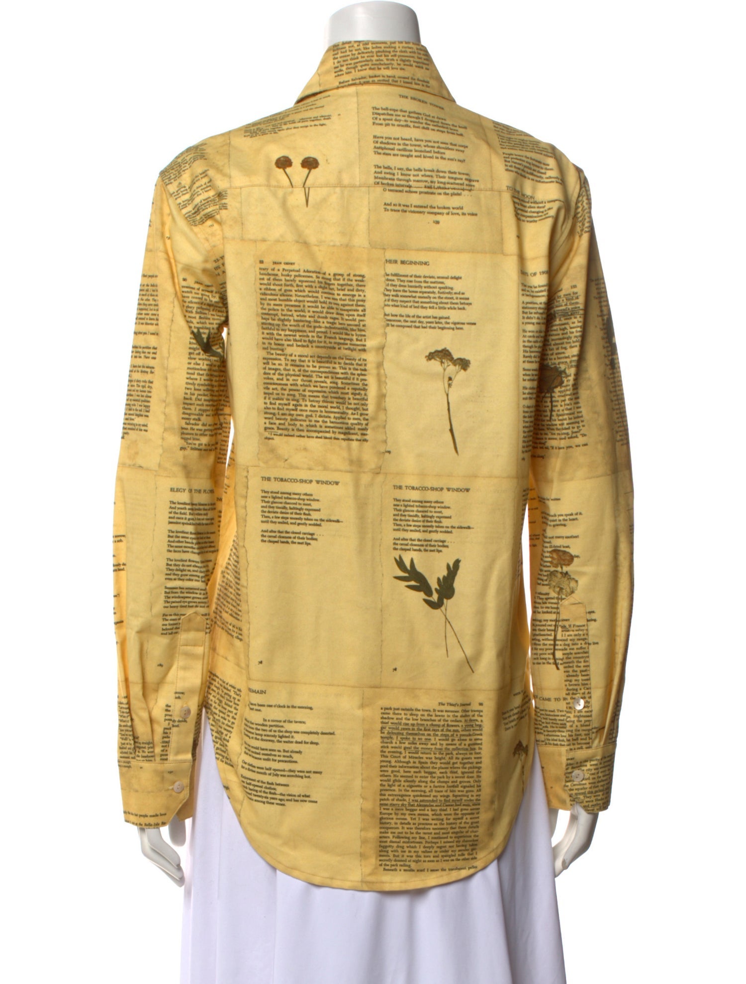 Linder Printed Long Sleeve Button-Up Top