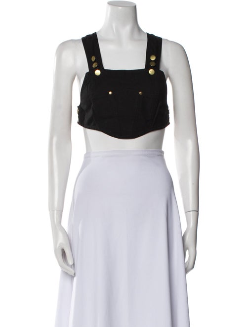 Linder Square Neckline Sleeveless Crop Top