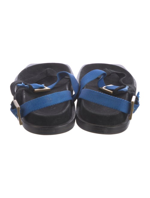 Linder Suede Colorblock Pattern Slingback Sandals