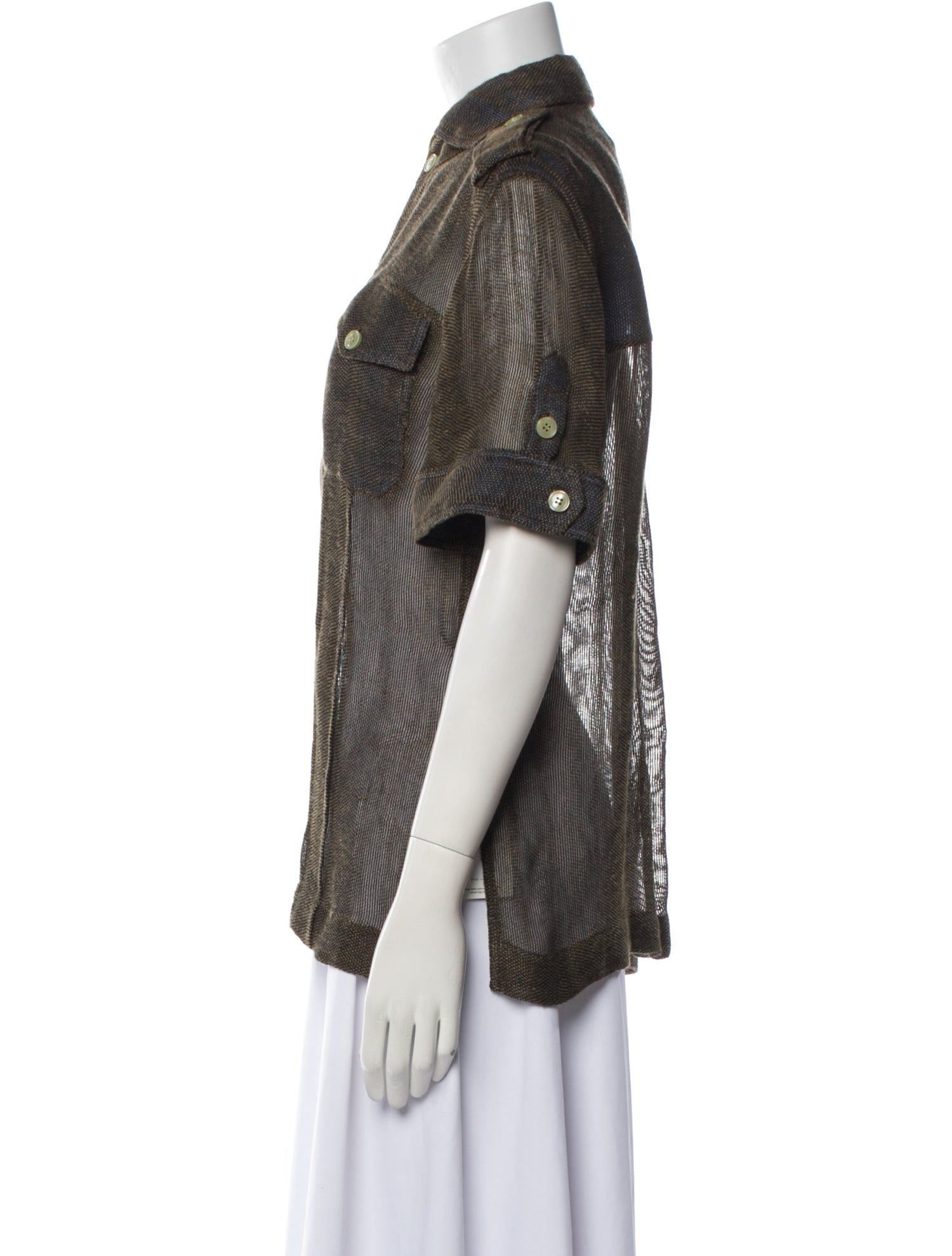 Linder Short Sleeve Button-Up Top