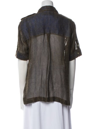 Linder Short Sleeve Button-Up Top