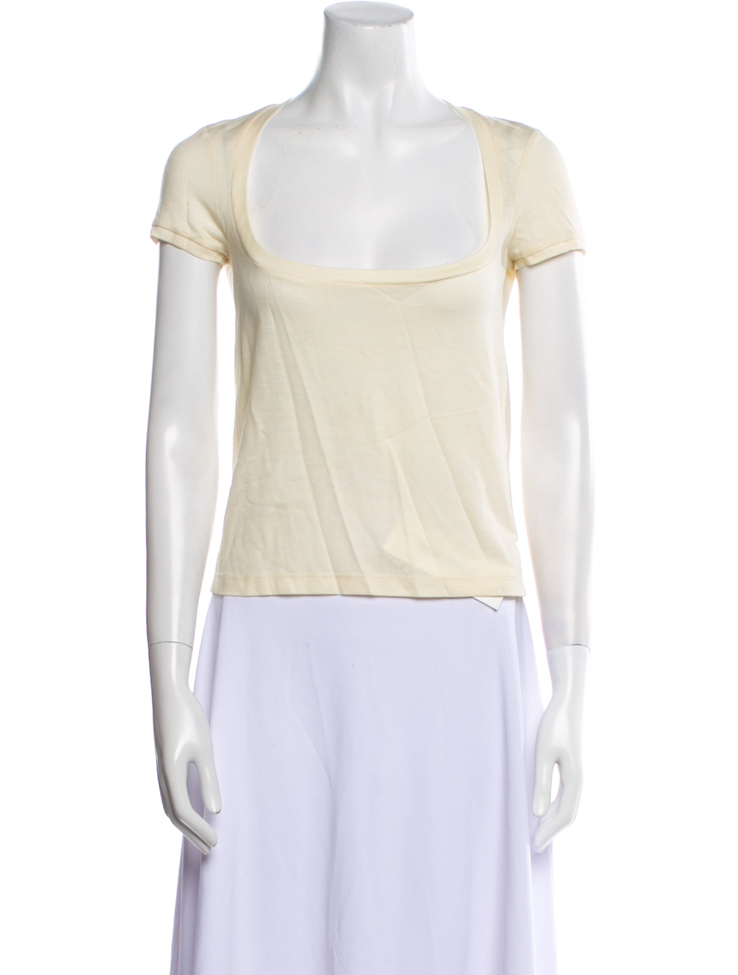 Linder Silk Square Neckline Crop Top