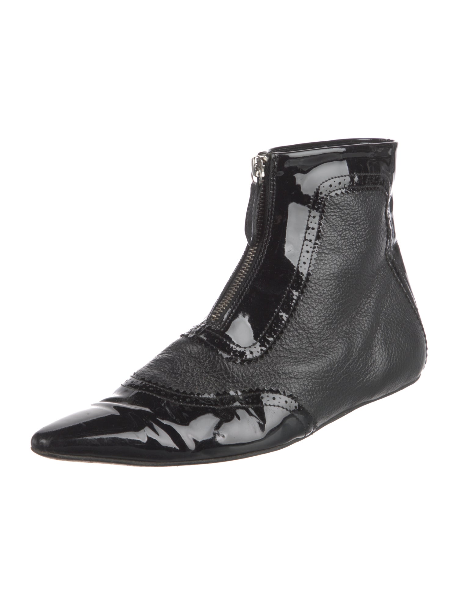 Linder Patent Leather Lace-Up Boots