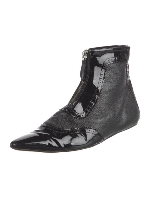 Linder Patent Leather Lace-Up Boots