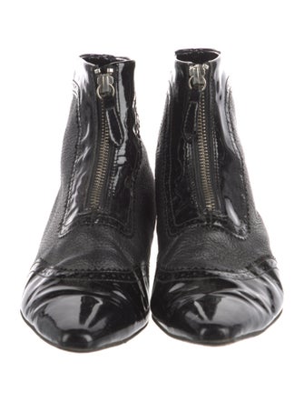 Linder Patent Leather Lace-Up Boots