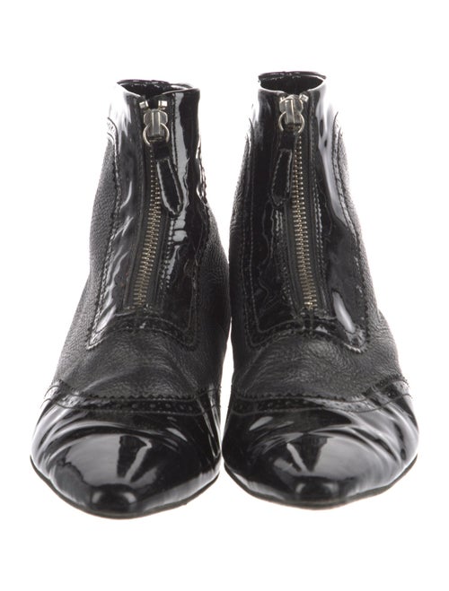 Linder Patent Leather Lace-Up Boots