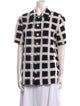 Linder Plaid Print Short Sleeve Button-Up Top