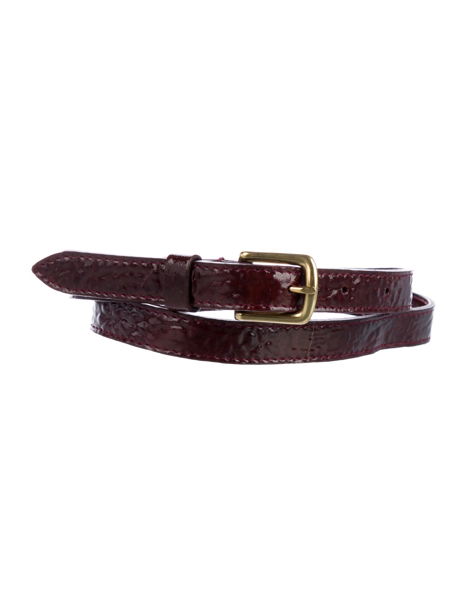 Linder Skinny Patent Leather Belt
