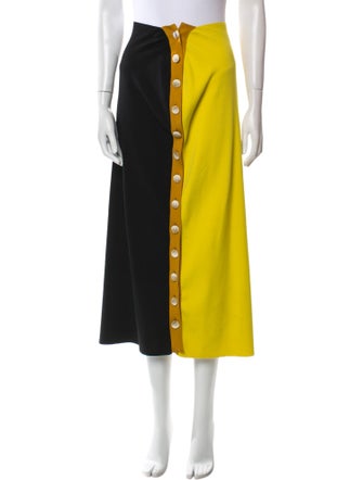 Linder Colorblock Pattern Midi Length Skirt
