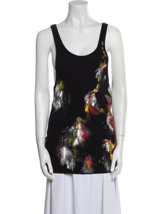 Linder Printed Scoop Neck Top