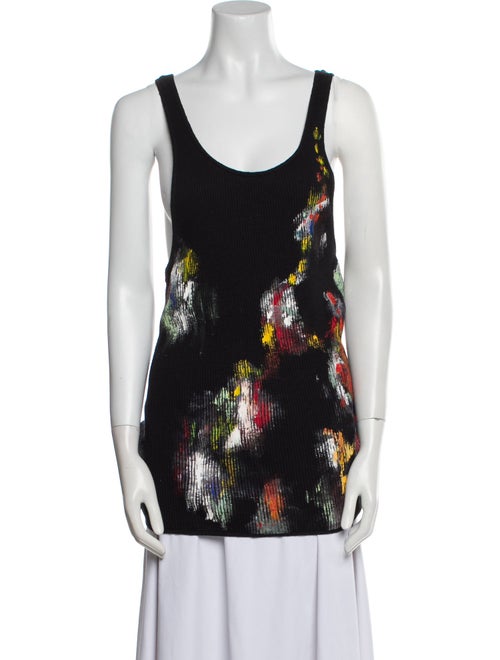 Linder Printed Scoop Neck Top