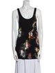 Linder Printed Scoop Neck Top