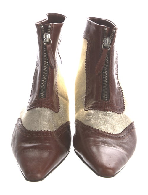 Linder Leather Colorblock Pattern Boots