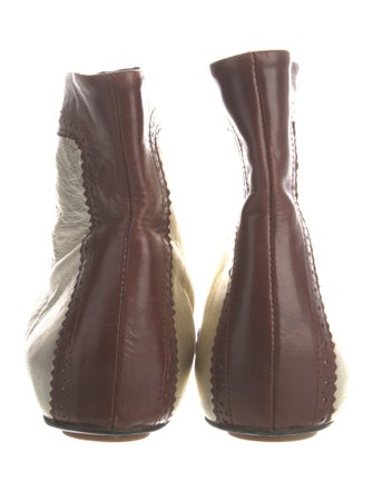 Linder Leather Colorblock Pattern Boots