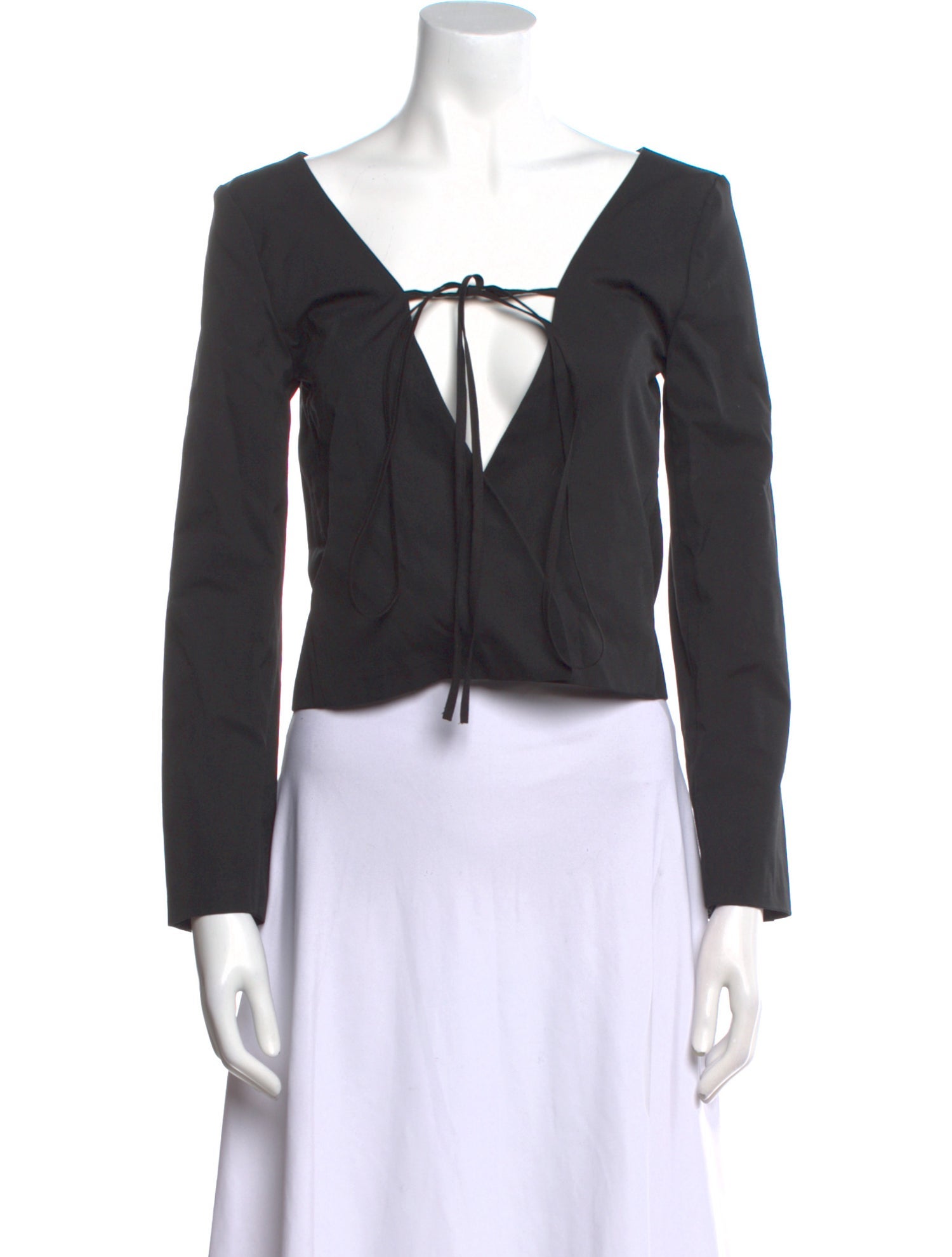 Linder V-Neck Long Sleeve Crop Top w/ Tags