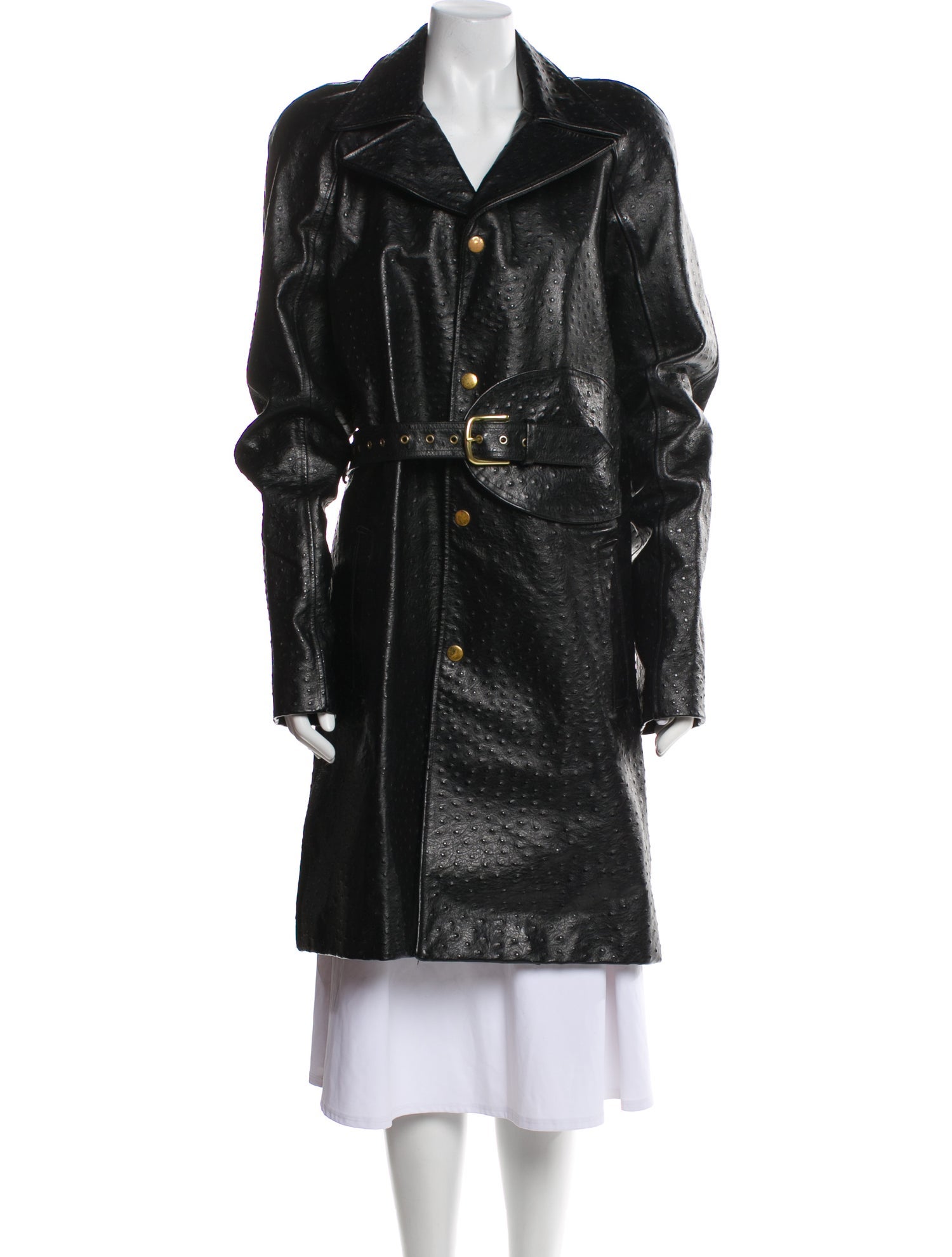 Linder 2017 Embossed Leather Coat